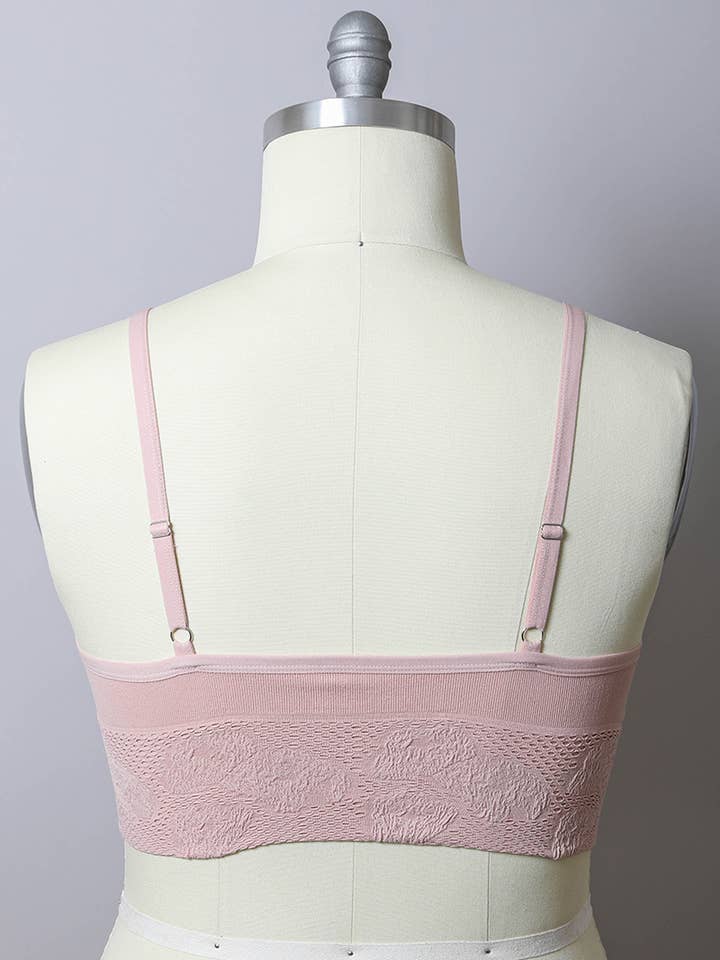 Leto Accessories - Wholesale Bralette – Women's - Chic Plus Size Textured Seamless Padded Brami12