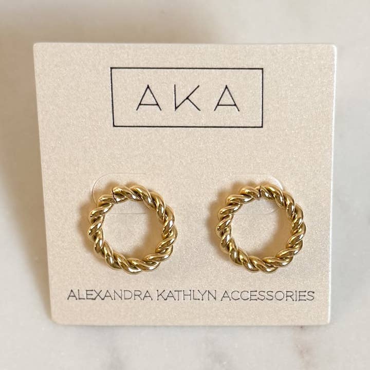 LEVI | Twist Stud Earrings for wholesale by Alexandra Kathlyn Accessories