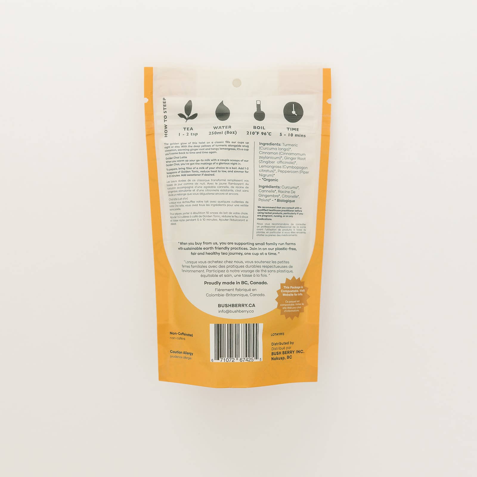 Bush Berry - Vente Thés santé/détox - Thé biologique Golden Tonic en vrac6