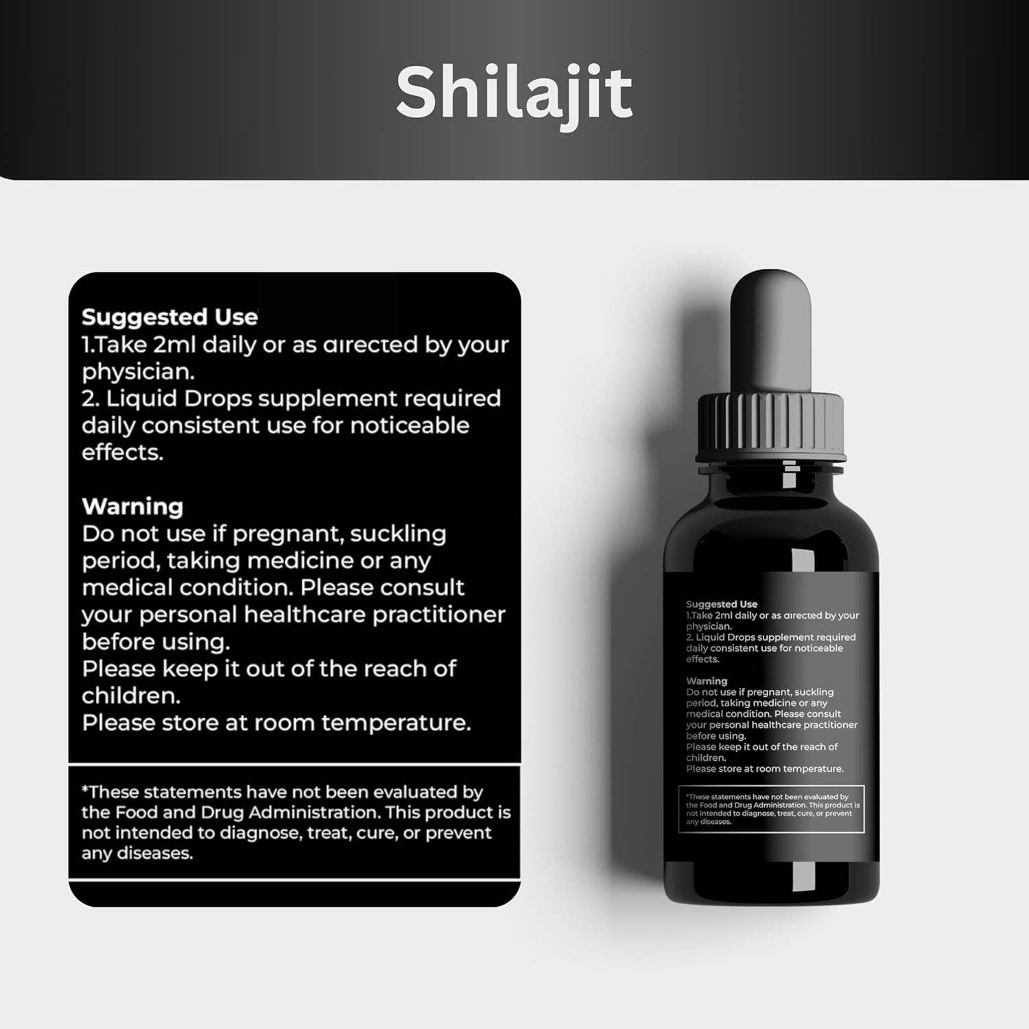 pure Vitamins - Wholesale Oral Supplement/Vitamin - Pure Vitamins Shilajit Liquid Drops 2000mg – 4 fl oz,120ml4