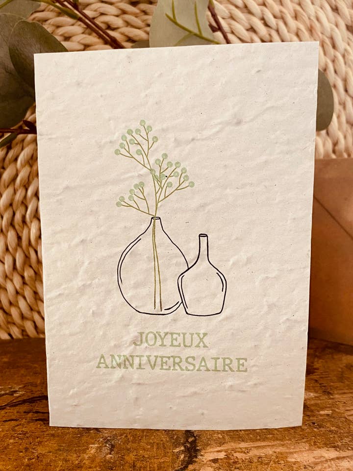 Carte à planter Joyeux Anniversaire 1 pour la vente par Bibiche Raconte Des Salades