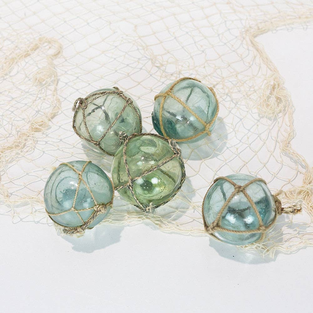 Coast Imports - Wholesale Decorative Tabletop Object - 5 x Glass Floats (s) with Net4