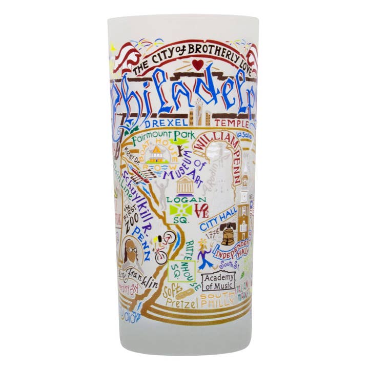 Philadelphia Drinking Glass for wholesale by catstudio