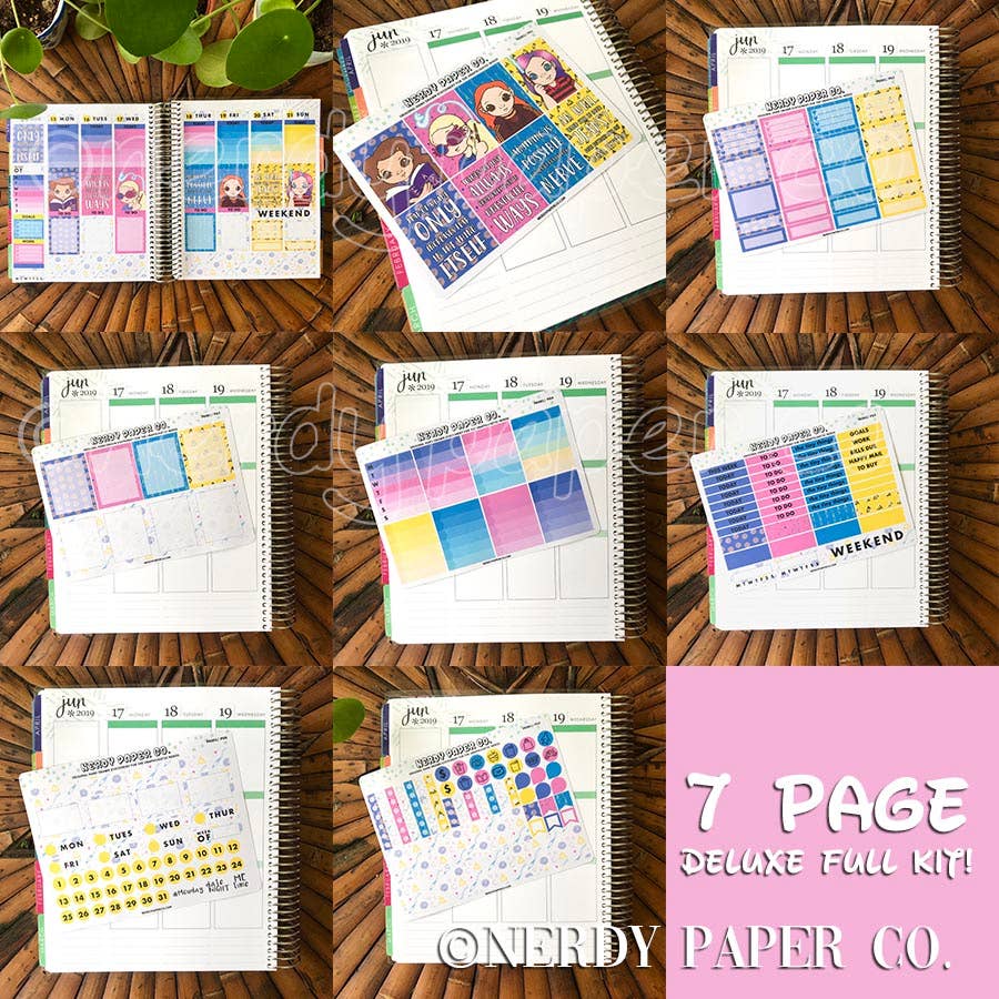 NERDY PAPER CO. - Wholesale Planner - WITCH POWER - Hand Drawn Deluxe Wizarding Full Kit - FK0011