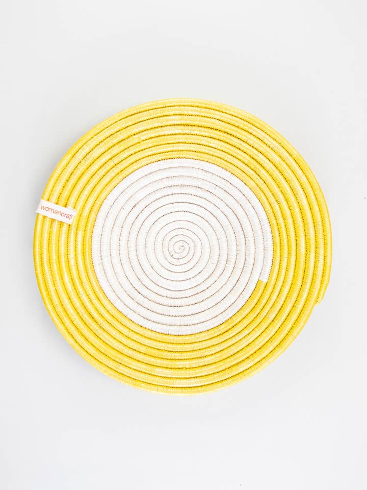 Wall Hanging | Pete Design | Upcycled Yellow for wholesale by WomenCraft