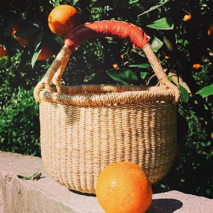 Mini panier de rangement tissé African Ghana Bolga pour la vente par African Heritage LLC