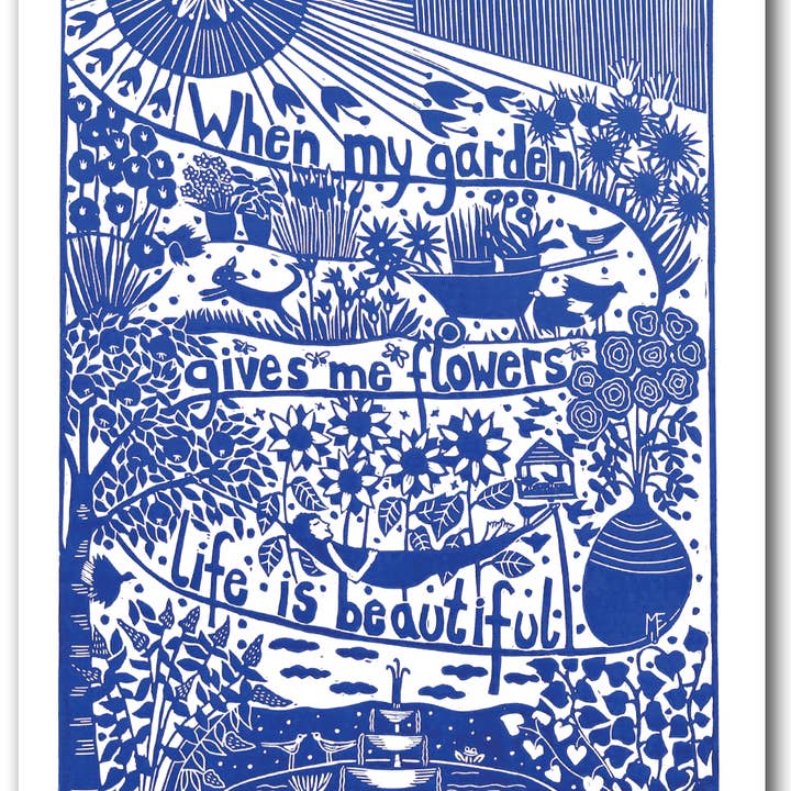 NC428 My Garden - Mariann Johansen-Ellis for wholesale by Cardiau Nico Cards