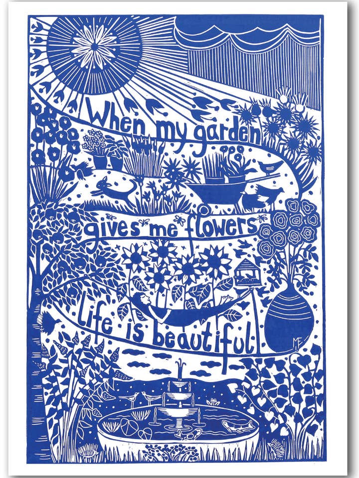 NC428 My Garden - Mariann Johansen-Ellis for wholesale by Cardiau Nico Cards