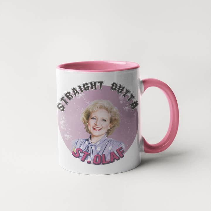Calm Down Caren - Vendita all'ingrosso Tazza - Straight Outta St. Olaf — Tazza dorata con rose in nylon