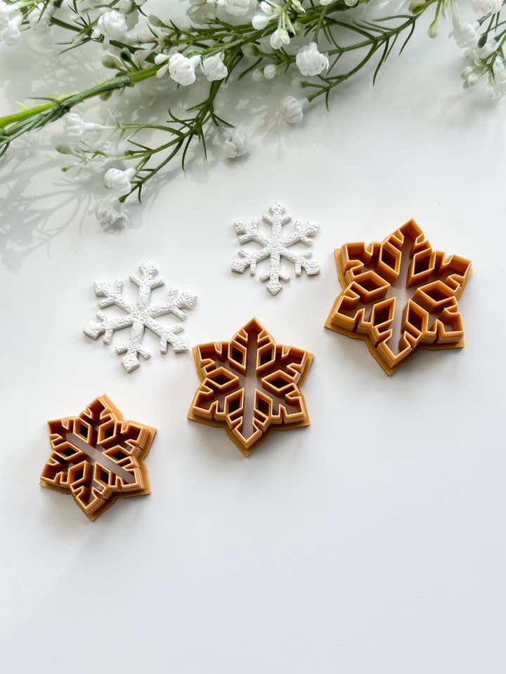 Snöflinga #3 Detaljerad Polymer Lerskärare | Julskärare för wholesale av Tera Clay