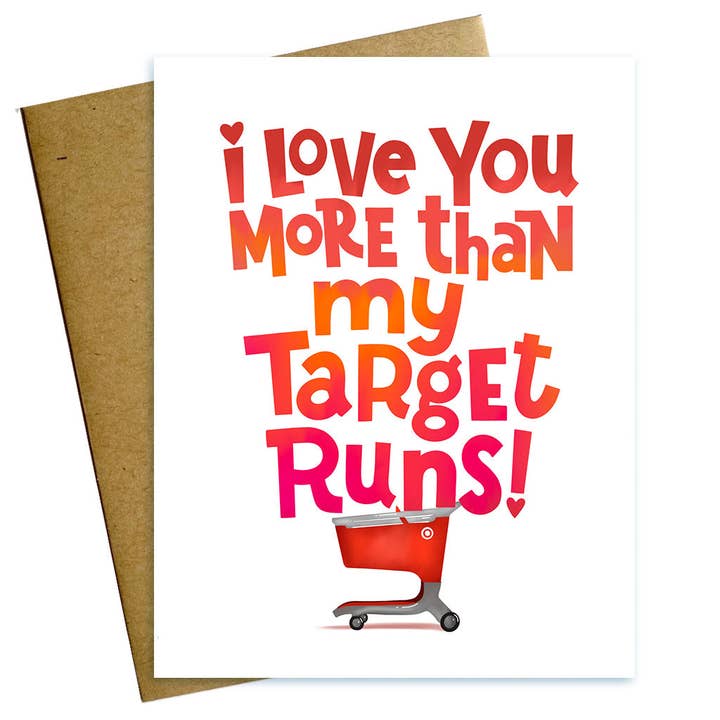 Älskar dig mer än mina turer till Target Kärlekskort för Alla hjärtans dag för wholesale av Maggie Moore Studio
