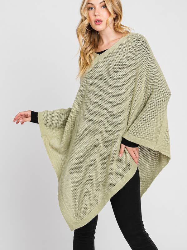 Shop Neighbors - Wholesale Poncho - Women's - SOLID LOOSE KNIT PONCHO4