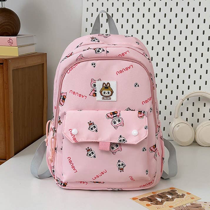Labubu cartoon backpack large-capacity student schoolbag for wholesale by Little Trendy