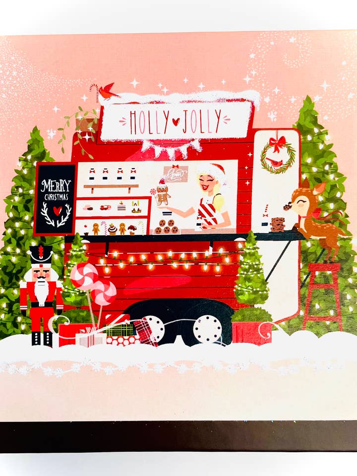 Confezione regalo piccola HOLLY JOLLY per la vendita all'ingrosso da parte di Love & Luck Greetings