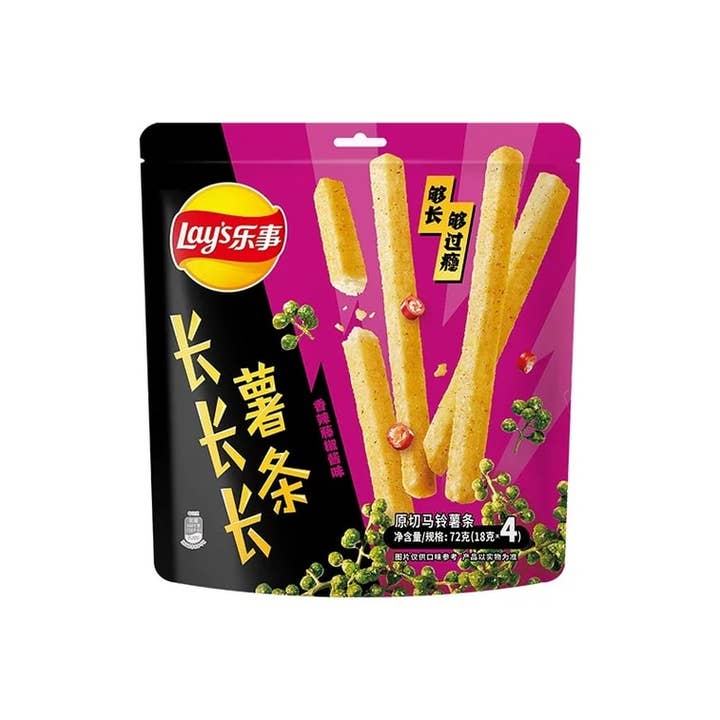 Global Bite Co - Wholesale Chips - Lays Long Fries Spicy Rattan Pepper 72g (China)