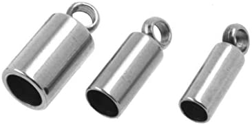 Mandala Crafts – Großhandel Bastelzubehör – Mandala Crafts Kumihimo-Kordel-Endkappe aus Edelstahl, Verschluss, Bandklemme, Bail Schmuck Finding Supplies Starter-Set (Endkappen, Kautionsklammern, Ohrringpfosten, Charms, Perlenkappen)4