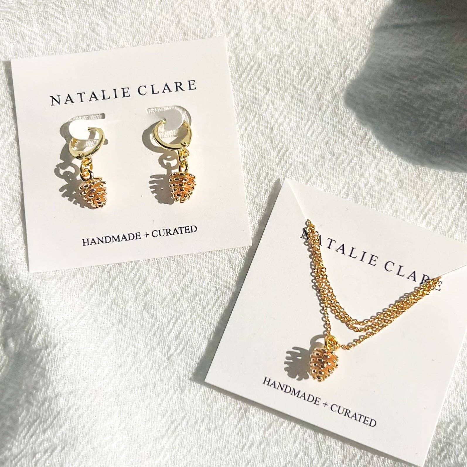 Natalie Clare Collections - Wholesale Hoop Earrings - Pinecone Hoop Earrings3