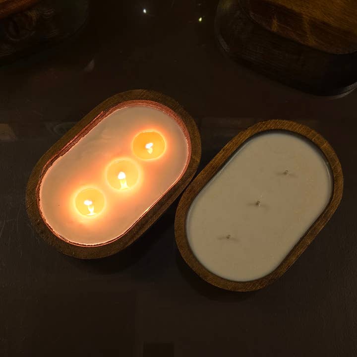 LiveYoung Candle Company - Wholesale Jar/Filled Candle - *Classic Scents* - Wood Dough Bowl Candle3