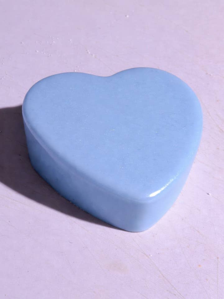 Moonflower Heart Soap | Goat Milk Valentine’s Soap for wholesale by Ginger & Pine Apothecary
