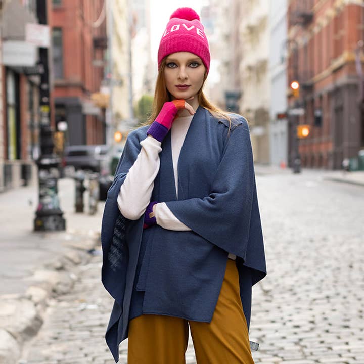 Fashion City - Wholesale Kimono - Women's - Women's Solid Ruana with Shoulder Strap12