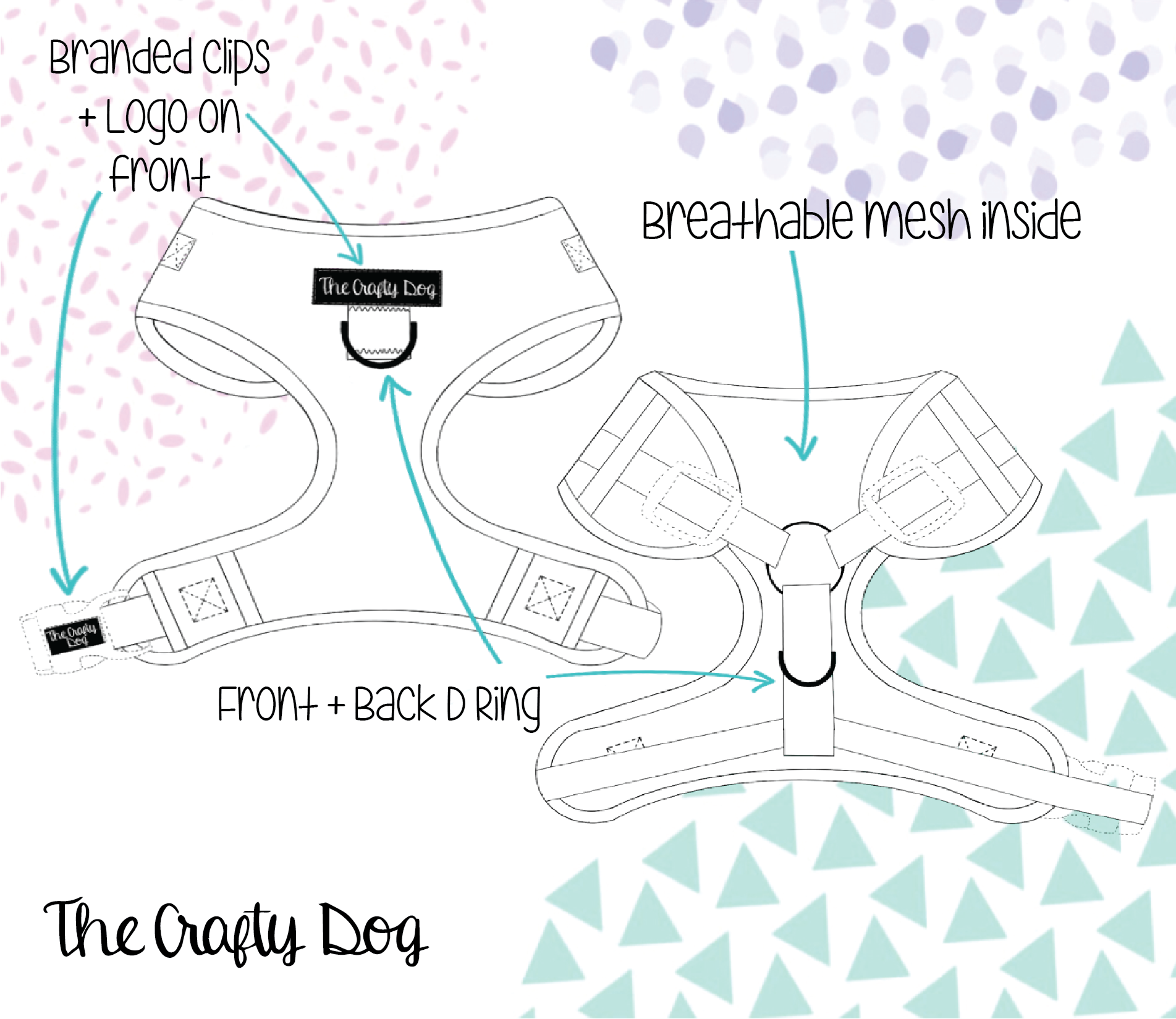 The Crafty Dog Co – Großhandel Haustiergeschirr – Hund – All Or Puffin Harness4