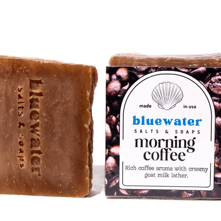 Morning Coffee - 4.5oz Body Wash Bar, Cold Process Soap for wholesale by Bluewater Soaps