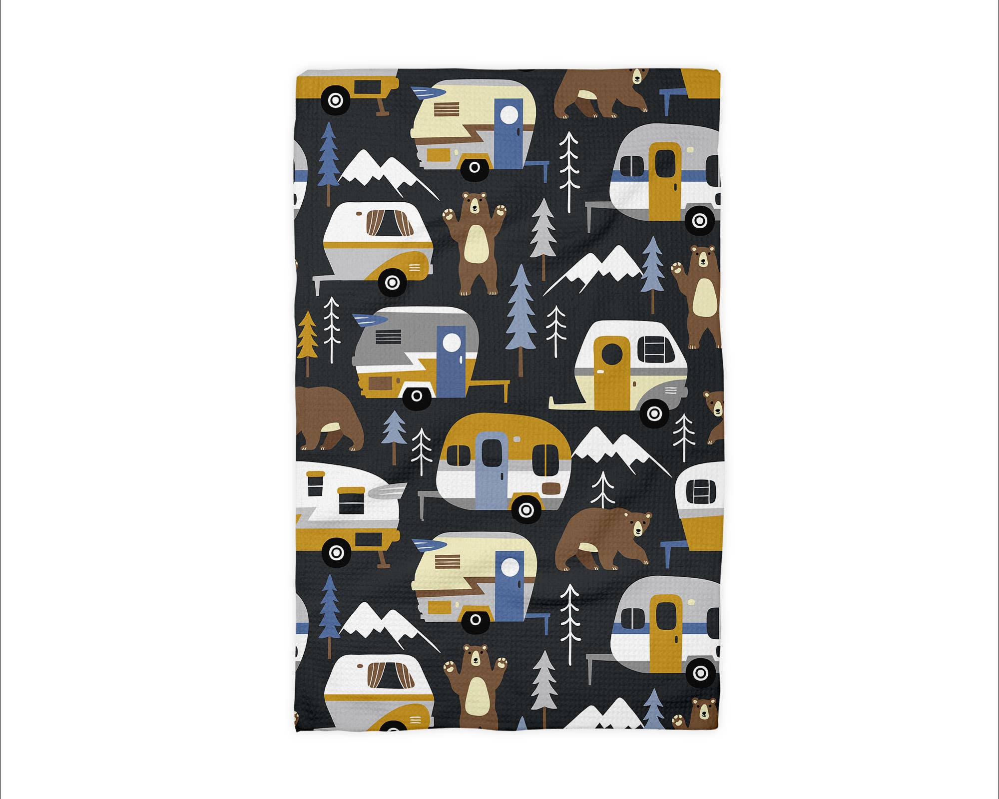 Canary Road - Wholesale Tea Towel - Camper RV Wilderness Camping Mountain Rustic Kitchen Towel1