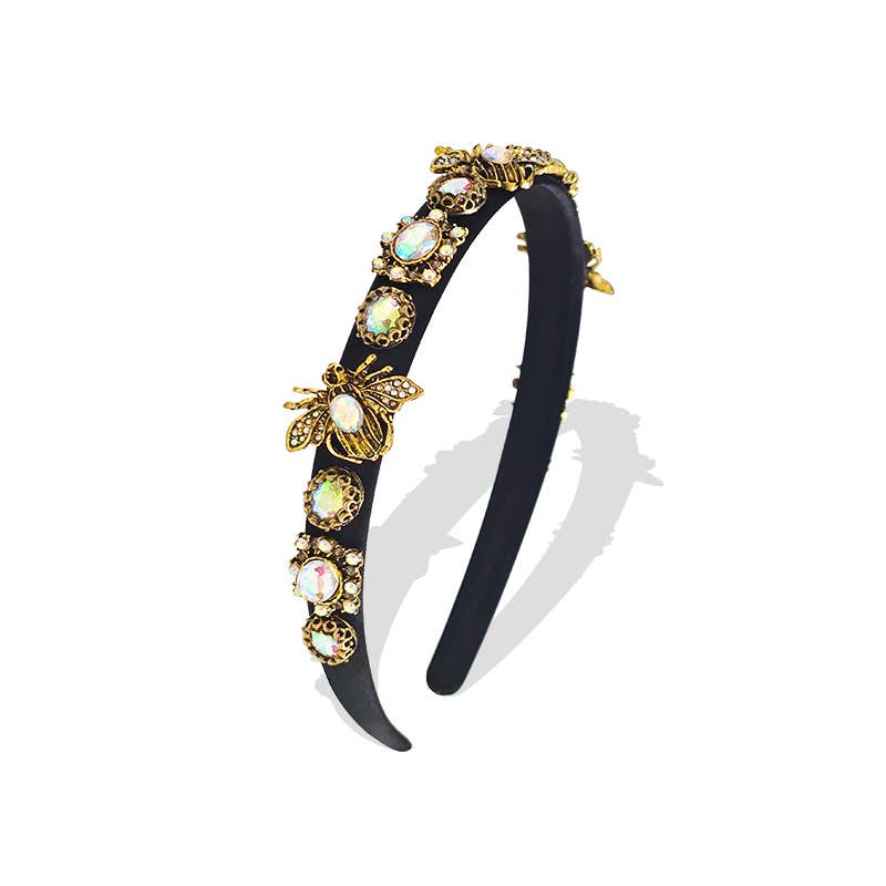 AMORINO SRL - Wholesale Fashion Headband - Women's - HAIRBAND WITH BEES AND CRYSTALS - PP2392F1158