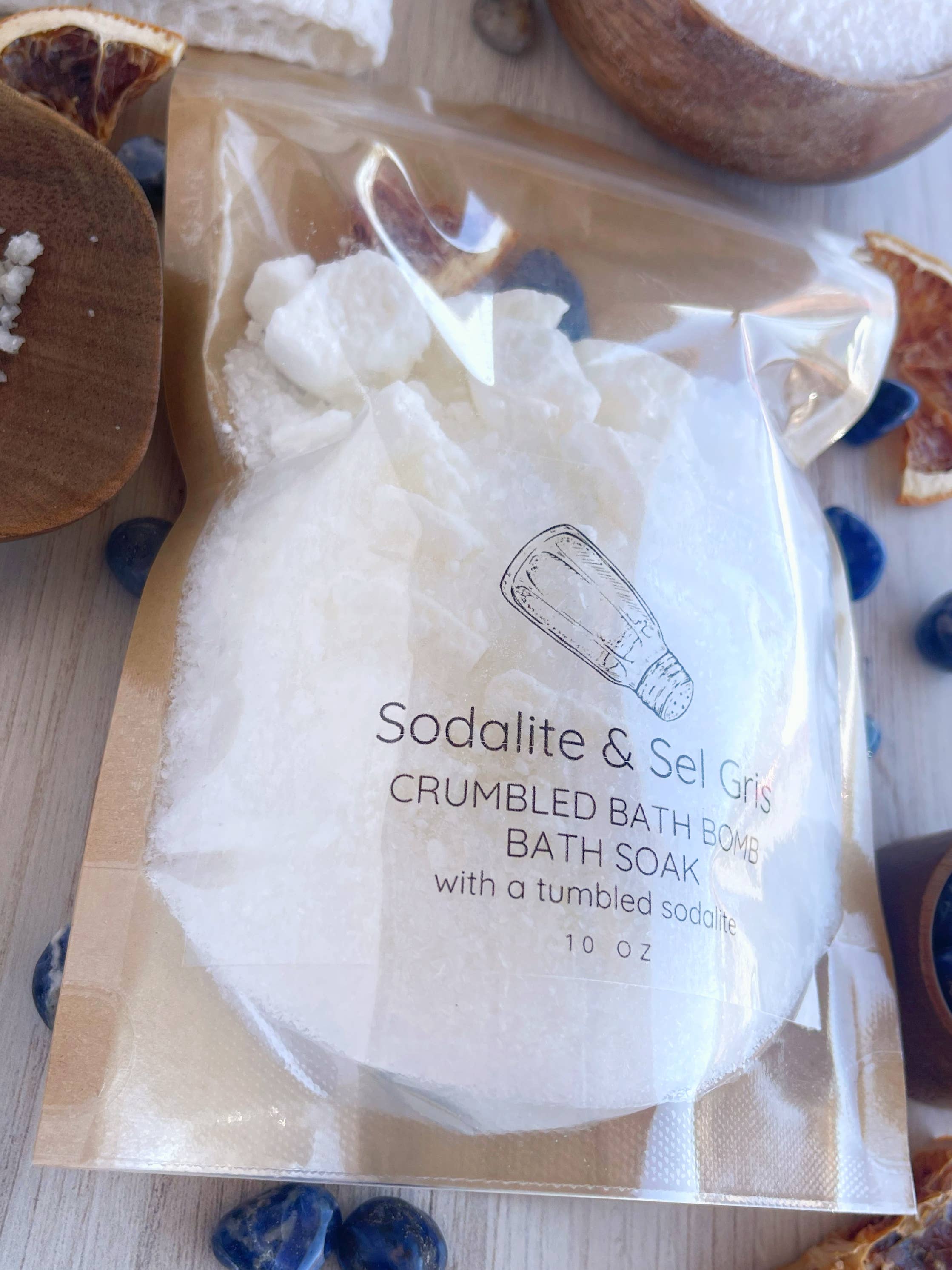 Rage Gems & Jewelry - Wholesale Bath Soak/Milk - Sodalite & Sel Gris Crumbled Bath Bomb Bath Soak3