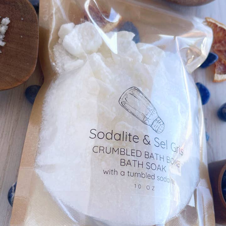 Rage Gems & Jewelry - Wholesale Bath soak/milk - Sodalite & Sel Gris Crumbled Bath Bomb Bath Soak3