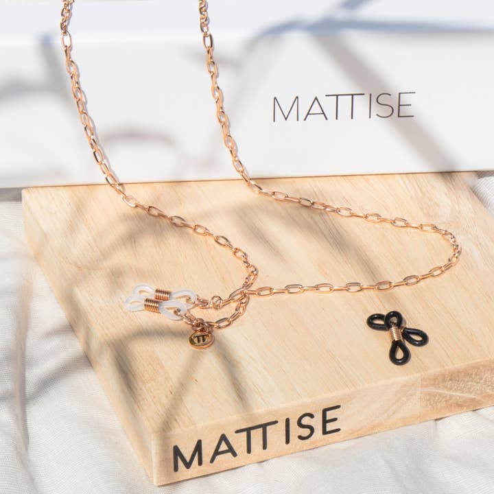 Glasses Cord / Chain Links Rose Gold with Extra Loops for wholesale by MATTISE