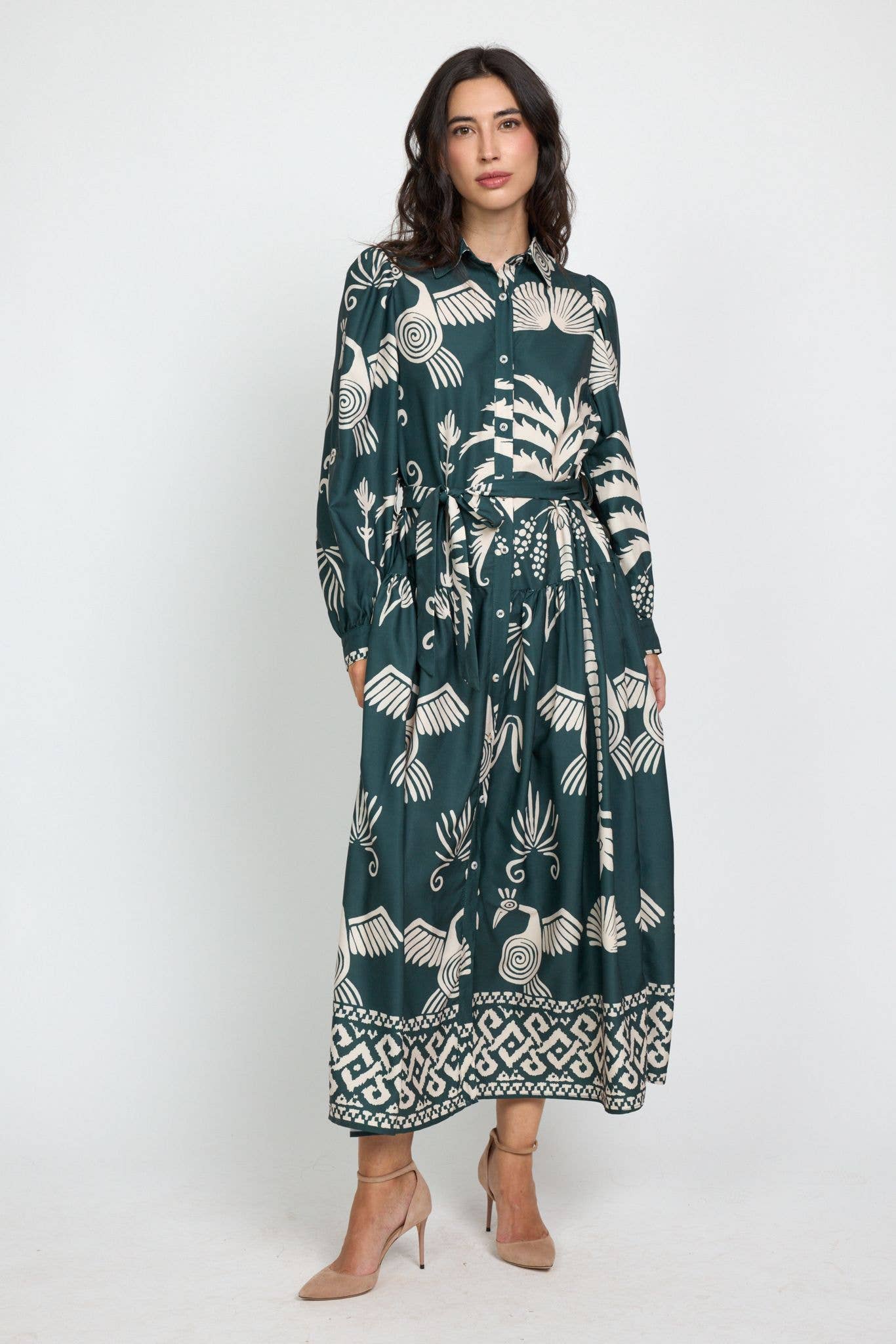 SWEET MAGIC MODA Y COMPLEMENTOS - Venta al por mayor Vestido - Mujer - VESTIDO LARGO ESTAMPADO MANGA LARGA0