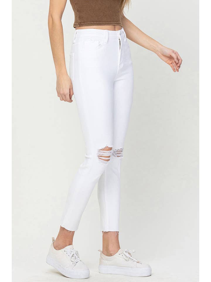 THRILLED HIGH RISE CROP SKINNY JEANS V3189 for wholesale on Faire
