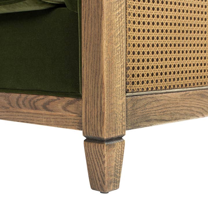 Jennifer Taylor Home - Wholesale Chair - Georgia 34" Cane Rattan Tuxedo Armchair