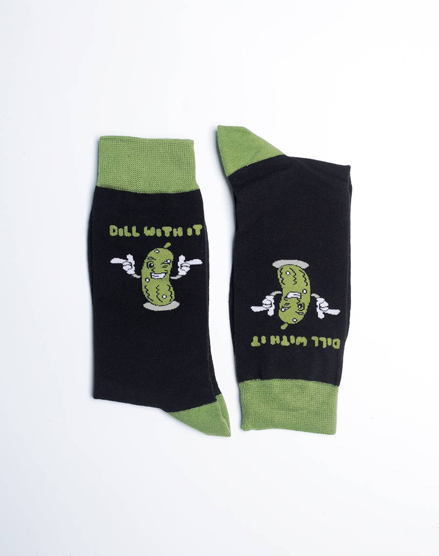 Just Fun Socks - Wholesale Socks - Men's - Men's Dill With It Pickle Crew Socks3