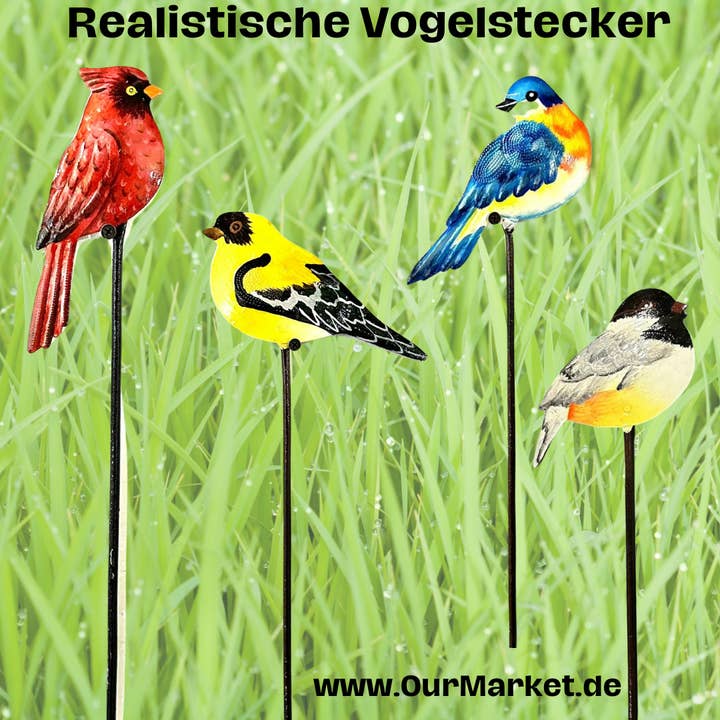 Our Market - Wholesale Garden/Lawn Stake - Realistische Vögelstecker