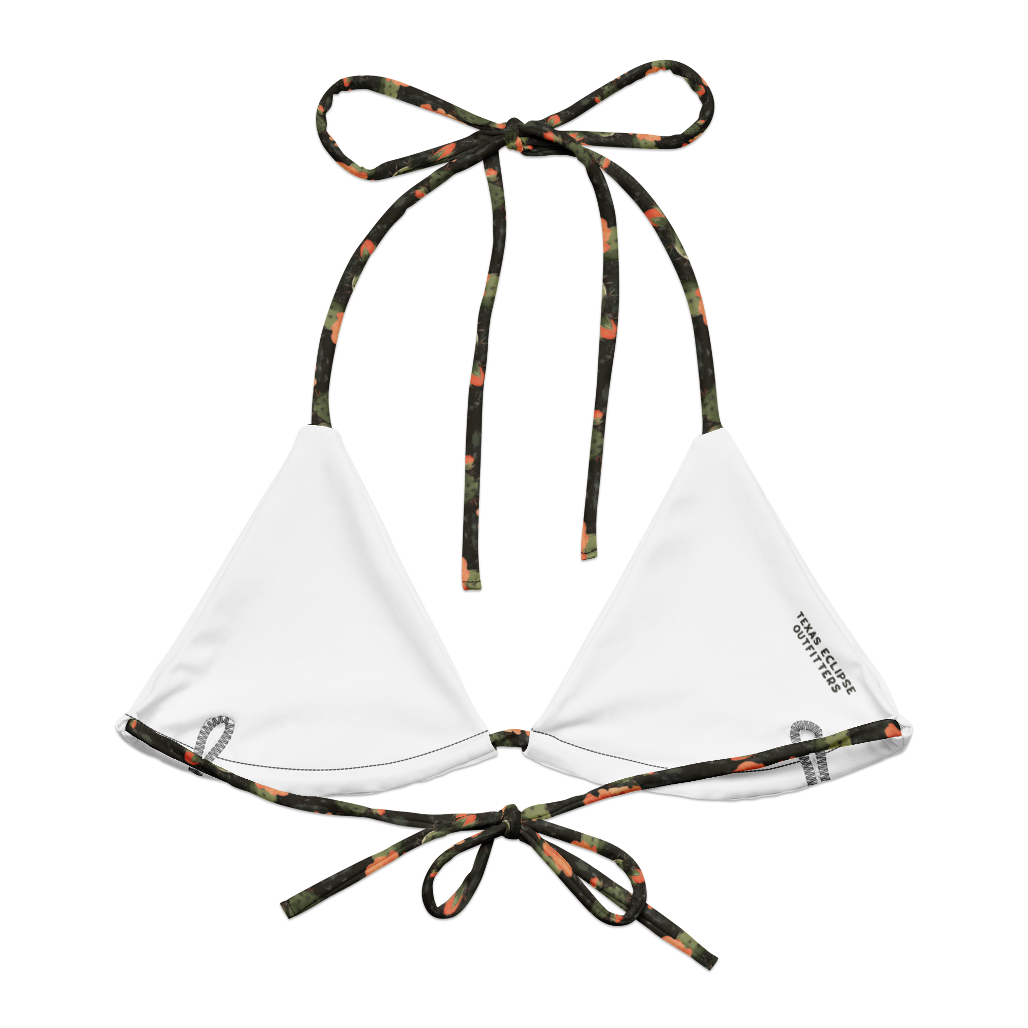 Texas Eclipse Outfitters – Großhandel Schwimmtop – Damen – Nocturnal Nopal: Kaktusblüten String-Bikinioberteil1