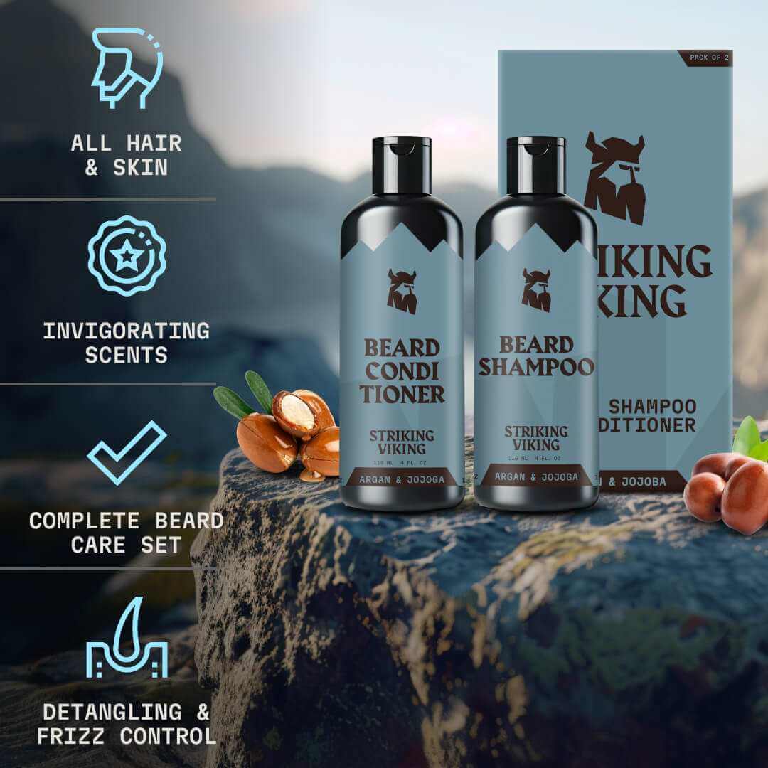Striking Viking - Wholesale Beard Wash/Shampoo - Beard Shampoo & Conditioner Cologne - Argan & Jojoba Oil2