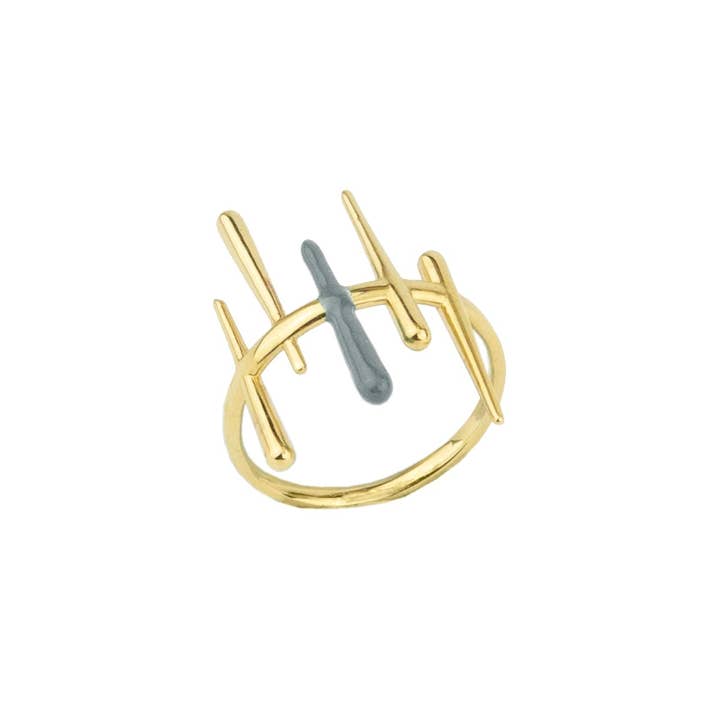 Aesthesis Ring – Gold, Enamel for wholesale by Eleni Orfanou