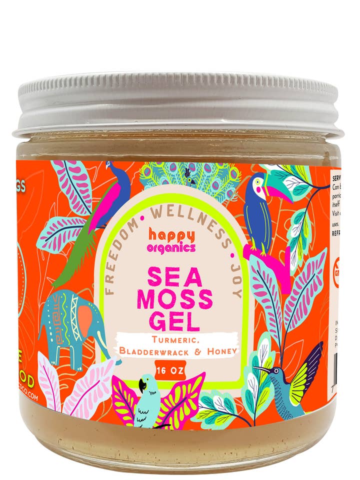 Sea Moss Gel med Gurkmeja, Blåstång & Honung för wholesale av Happy Organics