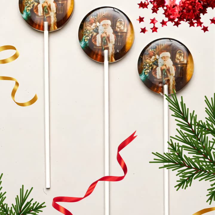 TheLollipopStudio - Wholesale Lollipop - Vintage Santa Lollipops - Festive Christmas Treats 1