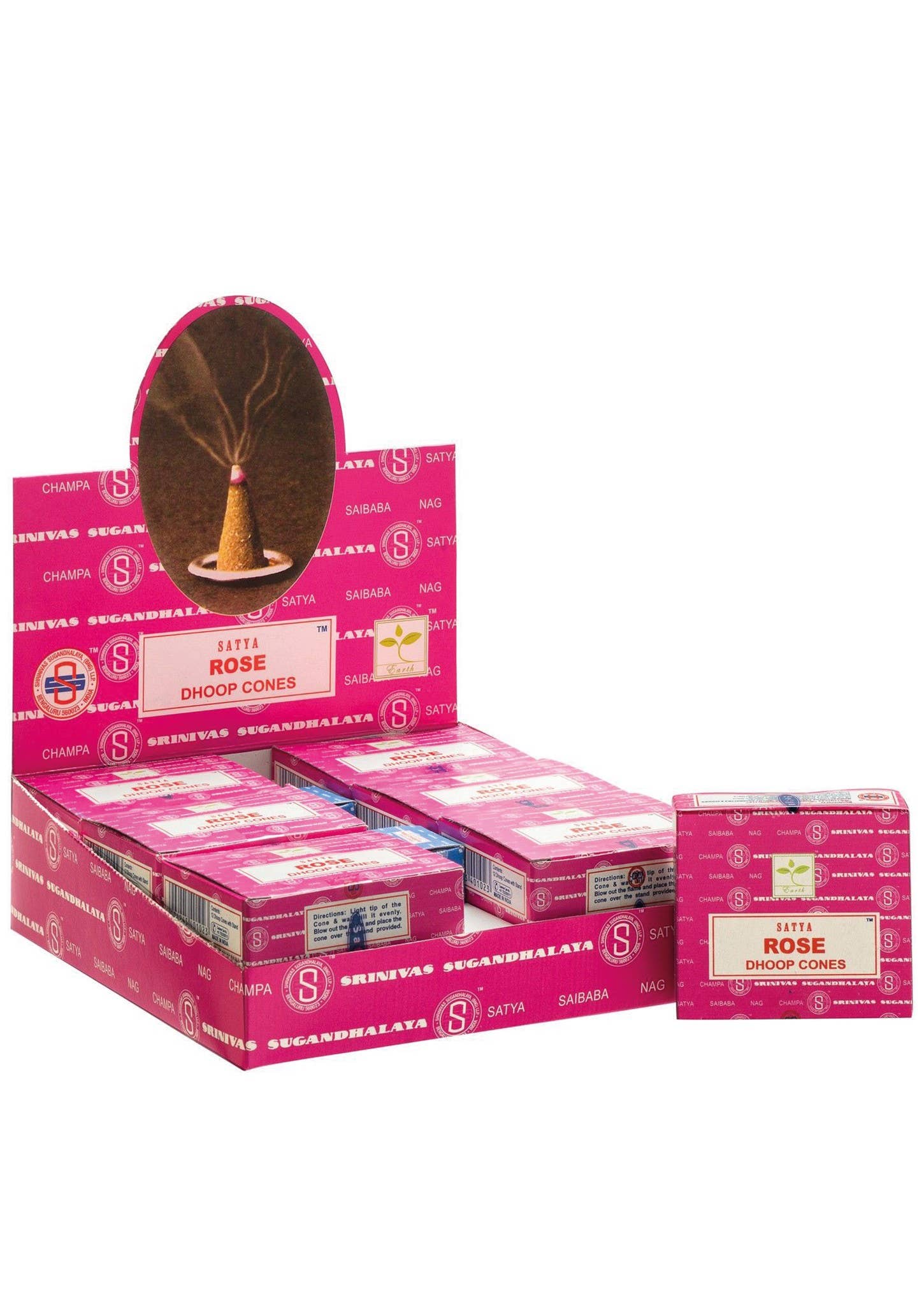 Namaste - Wholesale Wierook - Doos met 12 dhoop kegels en houder6