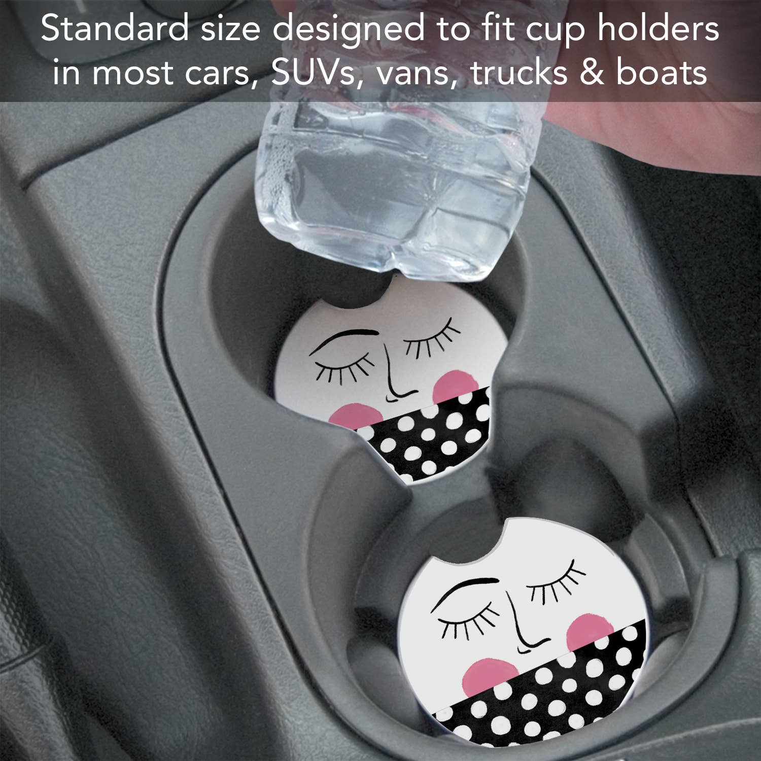 Conimar Promotions - Wholesale Coasters - "Wink" Stone Car Coaster  BULK NO PACKAGING 3
