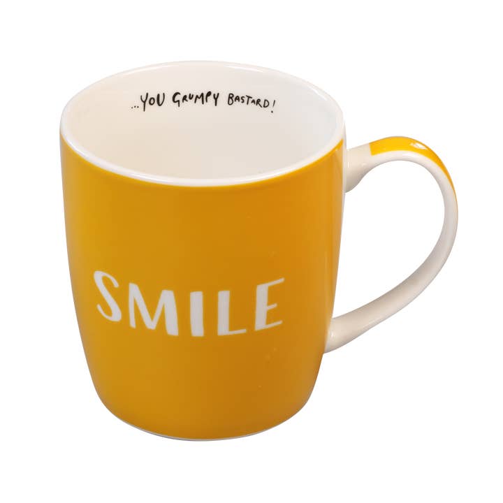 Smiling Faces - Wholesale Coffee Mug - Smile ...You Grumpy Bastard! - Brutally Honest Mugs2