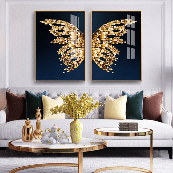Moderny - Wholesale Gallery Wall Set - Crystal Butterfly Canvas Paintings (2 Pack)0