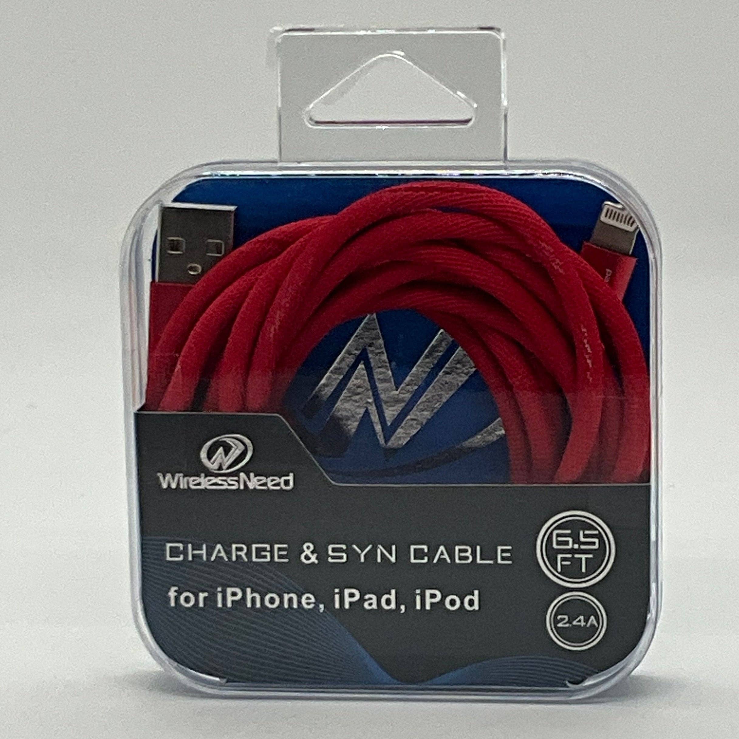 WirelessNeed – wholesale Charging cable – 6.5ft USB to Lightning Cable for iPhone in crystal box3