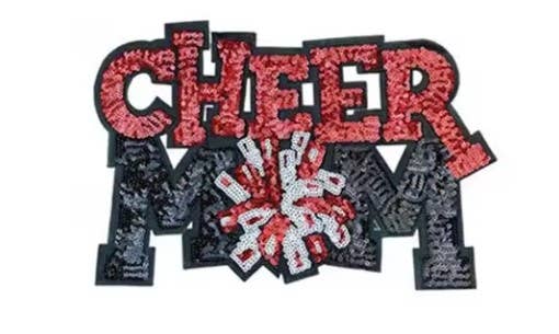 SHY Designs, LLC - Wholesale Patch - Cheer Mom Sequin Iron On Patch2