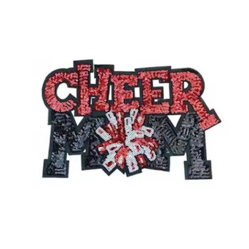 SHY Designs, LLC - Wholesale Patch - Cheer Mom Sequin Iron On Patch2