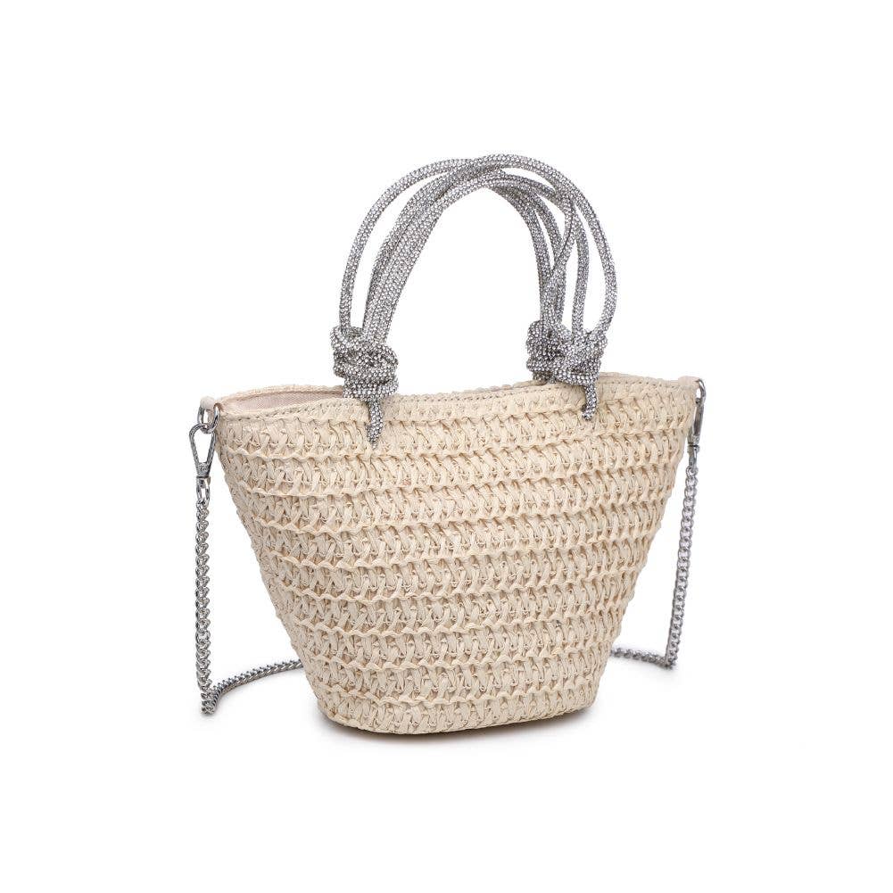 Urban Expressions – wholesale Bärkasse - Dam – Gaia Straw Mini Tote med kristallhandtag8