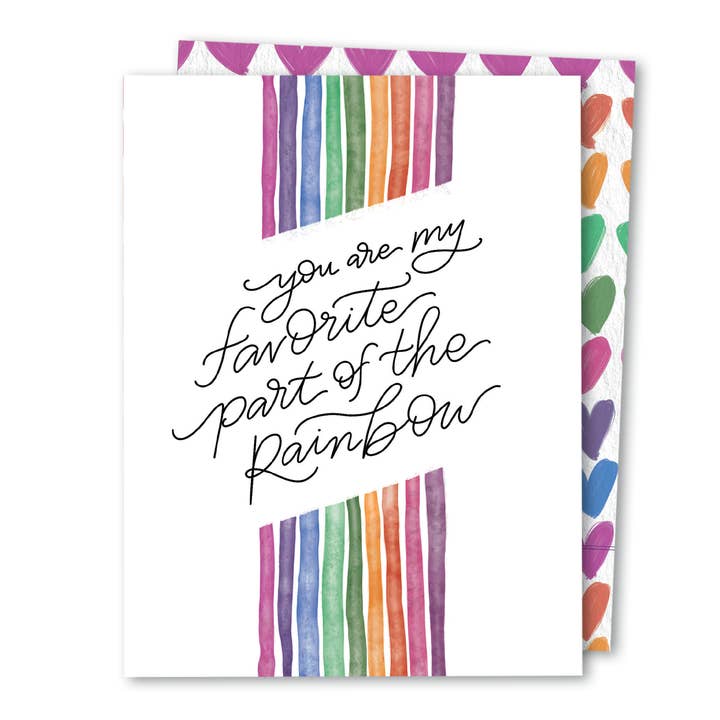 The Noble Paperie - Venta al por mayor Tarjetas de amor - Tarjeta de felicitación Favorite Rainbow | Pride LGBTQIA Queer Gay